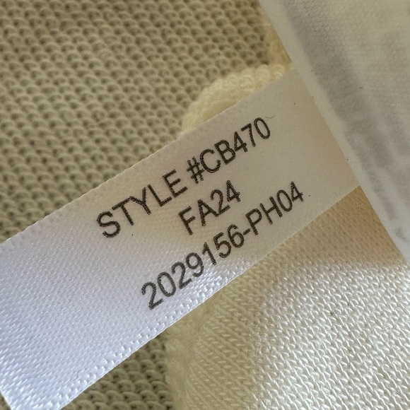 NWT J Crew Factory size Large Cream Modal Knit Open Front Wrap Cardigan Work New - Picture 9 of 9